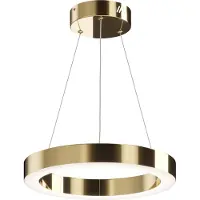 Maytoni Moderne Pendelleuchte Saturno LED incl. in Messing aus Edelstahl 36 W für Küche, Schlafzimmer, Wohnzimmer, Esszimmer, Lobby