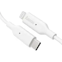 Hama 00201598, 1 m, Lightning, USB C, Männlich, Männlich, Weiß