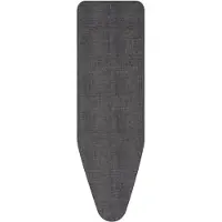 Brabantia Bügelbrettbezug C, Bügelbrettabdeckung, Schaum, Schwarz, Einfarbig, 1240 x 450 mm, 1 Stück(e)