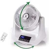 Macom Tornado 993 Ventilator mit doppelter Oszillation und 3 Geschwindigkeiten, Fernbedienung