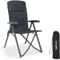 TRVLMORE Campingstuhl - Luxe Soft - Klappbar - Verstellbar - Grau