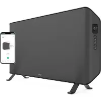 Duux Edge Konvektorheizung 2000W Grau - Elektroheizung - Innovativer Konvektor mit Zeitplänen - Hocheffizientes Heizgerät für Räume bis zu 30m² - Konvektor Badezimmer