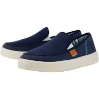 HEY DUDE Sunapee Coastline Herren, Slipper sportlich, Textil, Navy (Blau) - Herrenschuhe Slipper, Blau