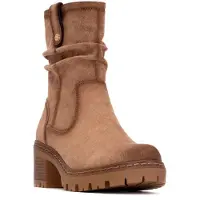Refresh für Damen. 17302102-BEIGE Stiefelette 173021 braun (40), 3 bis 5 cm, Reißverschluss, Lässig