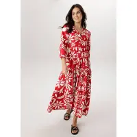 Aniston Maxikleid in rot-offwhite | Gr.: 36