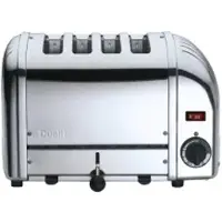 Dualit Classic Toaster, Robuster Premium-Toaster für optimales Toasten und Auftauen, 4 Schlitze