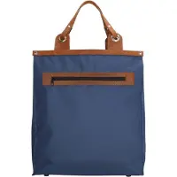 Run Away Boodschappentas lederen hengsel blauw