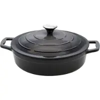 ELO Stahlwaren ELO Basaltgrau Servierpfanne Gusseisen rund robust Induktion grau 28cm
