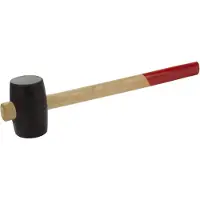 Dema Gummihammer mit Holzstiel _ 55 mm, schwarz
