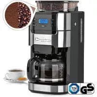 DS Produkte Barista 04289 / CM1025AE-GS Filterkaffeemaschine, Glaskanne, 12 Tassen, Zeitschaltuhr, Aromawahl, Integriertes Mahlwerk