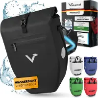Valkental Fahrradtasche für Gepäckträger, wasserdichte Gepäckträgertasche - ValkBasic 28L schwarz