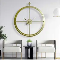 Opviq , Elegante Wanduhr aus Metall, 75 x 85 cm, 100% Metall