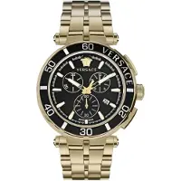 Versace Greca Chrono Herrenuhr gold schwarz
