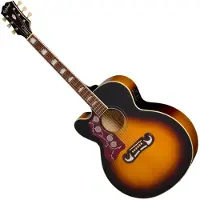 Epiphone J-200 Studio EC Linkshändig Vintage Sunburst