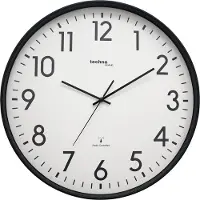 Technoline WT 8998, Wand, Analoge Uhr, Rund, Schwarz, Kunststoff, Akku
