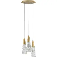 Nova Luce KOVAC Pendelleuchte G9 3-fach Gold 180x25cm dimmbar 9160193
