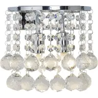 Searchlight Hanna Klassische Wandleuchte Stahl Chrom Glas 2 Lichter G9