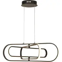 Searchlight Schlanke schwarze Hängelampe Clip