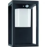Nova Luce LED Solar Wandleuchte Bay in Anthrazit 1,5W 152lm IP65 mit Bewegungsmelder