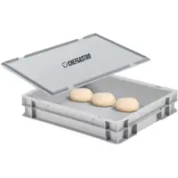 Chefgastro Pizzaballenbox Mit Deckel HxBxT 8,5 x 30 x 40 cm 9 Liter Teigwanne Für Pizzateig Sstapelbare Pizzabox