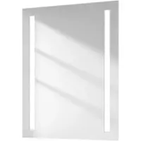 Emke Badspiegel mit Beleuchtung 80x60 cm, Kaltweiss, Wandmontage, IP44, HD, beidseitig montierbar