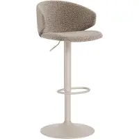 Ebuy24 (2er Set) Ella Barhocker Drehfunktion und Gasfeder Bouclé Beige.