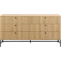 Ebuy24 Albany Kommode 6 Schubladen Natur.