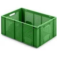 Proregal Eurobehälter Obst- und Gemüsekasten HxBxT 27,4 x 40 x 60 cm 54 Liter Grün Obst-Gemüsekiste Obstkorb Transportbox