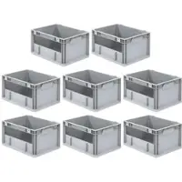 Proregal SuperSparSet 8x Eurobox NextGen Insight HxBxT 22 x 30 x 40 cm 20 Liter Seite Offen Eurobehälter Transportbox