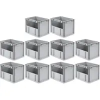 Proregal SparSet 10x Eurobox NextGen Insight HxBxT 32 x 30 x 40 cm 30 Liter Seite Offen Eurobehälter Transportbox