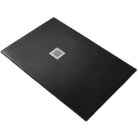 Frascio New Tecnology Duschwanne 80 x 105 cm Vulcano Line Schwarz mit Abfluss