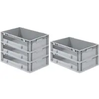 Proregal SuperSparSet 5x Eurobox NextGen Insight HxBxT 17 x 40 x 60 cm 34 Liter Seite Offen Eurobehälter Transportbox