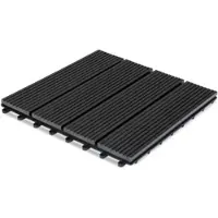 Casaria WPC Fliese Klassik Anthrazit - 30x30cm