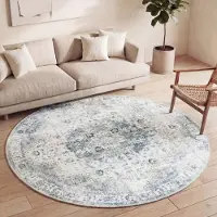 FRAAI Teppich Vintage Rund - Lago Grau Ø 120 cm