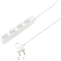 Sygonix SY-5806878 Steckdosenleiste 4fach Weiß Eurostecker 1 St.