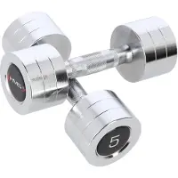 HMS Fitness Chroom Kurzhantel Set 2 x 5 kg Verchromt