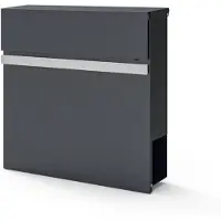 Westmann Brixa C | Wandmontage Briefkasten mit Zeitungsfach | Anthrazit - Anthrazit