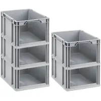 Proregal 5x Eurobox NextGen Store | HxBxT 22x30x40cm | 20 Liter | Front offen | Eurobehälter, Transportbox, Transportbehälter