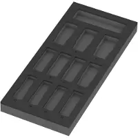 Wera 9825 Schaumstoffeinlage für Zyklop C 1/2" Impaktor Deep Steckschlüsseleinsatz Set 1, leer