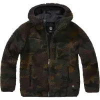 Brandit Kinder Teddyfleece Outdoorjacke Kapuzen Größe 146/152 Farbe Wald