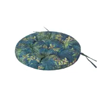 Hobbygarden Rundkissen STORK für Hängesessel & Schaukel Bocianie Gniazdo Ø65 cm grau 8 cm dick wetterfest –
