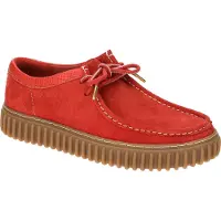 Clarks TORHILL LO Herrenschuhe - bequeme Schnür Halbschuhe rot Freizeit NEU