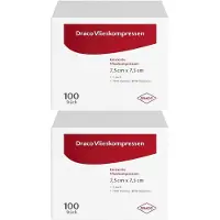 Dräco Vliesstoff-Kompressen unsteril 7,5x7,5 cm 2x 2x100 St Kompressen