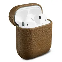 Accezz Echtleder Case für das Apple Airpods 1 / 2 - Taupe