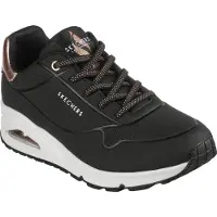 SKECHERS Uno-Shimmer Away 155196-BLK, Sneaker, Damen, Schwarz, Größe: 38