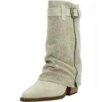 Alpe für Damen. 527611 Dua beige Lederstiefel (37), 3 bis 5 cm, Reißverschluss, Lässig