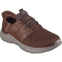 SKECHERS Herren Slip-On GARNER NEWICK braun, Größe 45,5 (210803)
