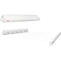 Leifheit Wandwäschetrockner Rollfix 210 Longline für 2 Wäscheladungen, drinnen & draußen