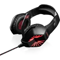 Modecom Volcano MC-839 Sword Over-Ear Headset, Schwarz, klappbares Mikrofon, USB-Anschluss, gepolsterte Ohrmuscheln