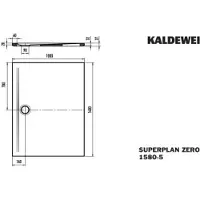 Kaldewei 358047982665 DW SUPERPLAN ZERO Mod.1580-5, 1000 x